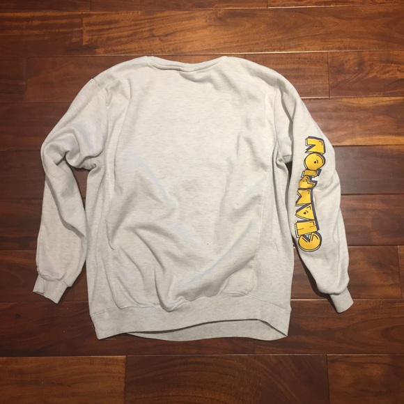 Champion PacMan Sweatshirt Men’s Size Large Gray Reverse Weave Vintage Y2K. - Picture 8 of 9